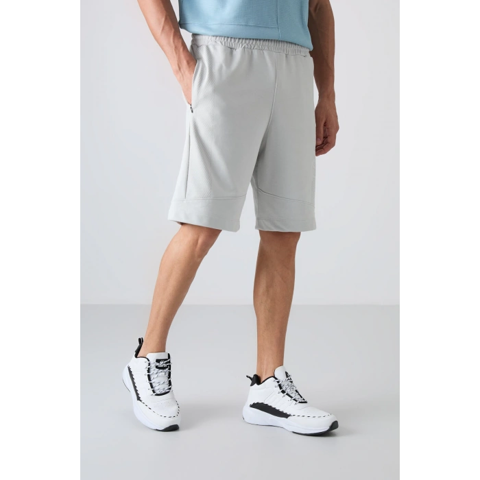 Tommy Life Taş Pamuklu Kalın Yumuşak Dokulu Comfort Fit Baskılı Erkek Şort - 81265