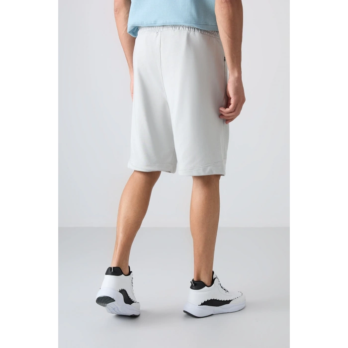 Tommy Life Taş Pamuklu Kalın Yumuşak Dokulu Comfort Fit Baskılı Erkek Şort - 81265