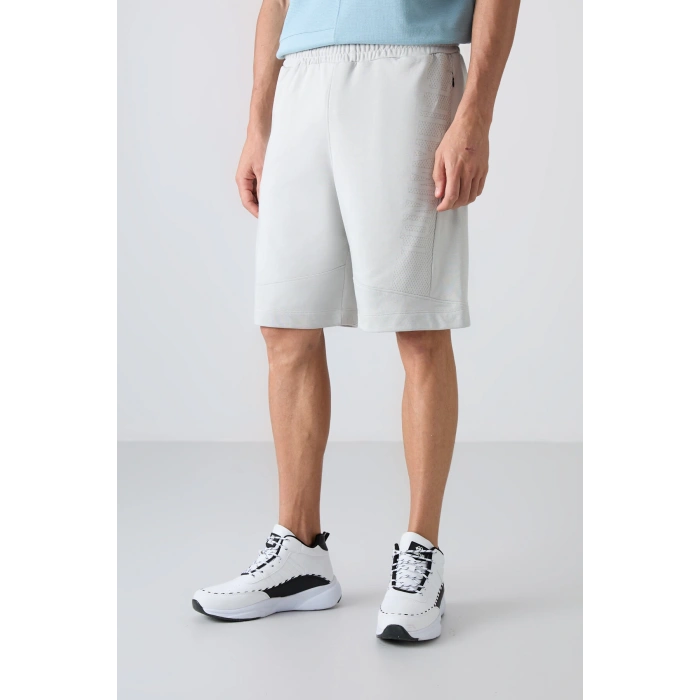 Tommy Life Taş Pamuklu Kalın Yumuşak Dokulu Comfort Fit Baskılı Erkek Şort - 81265