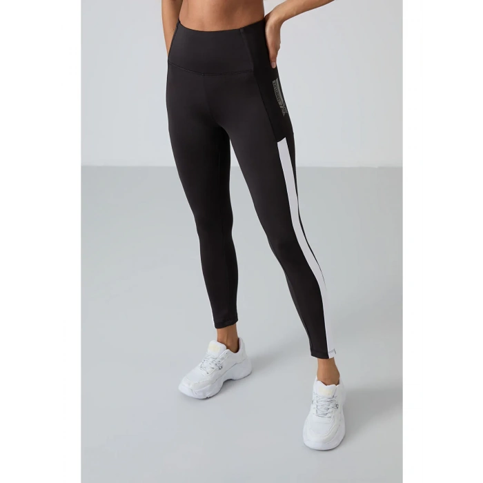 Tommy Lıfe Siyah Polyester Esnek Standart Fit Performans Kadın Tayt Takım 95332