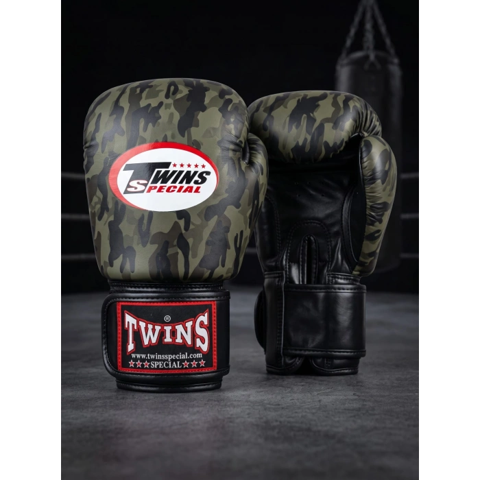Twins Charge Boks Eldiveni Boks Kamuflajlı Yeşil / Muay Thai / Kick Box