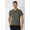 Crozwise Pamuk Pike Waffle Polo Yaka Tişört Haki 7152-04