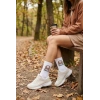 Bayan Supersocks Bears Beyaz Çorap