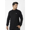 Crozwise Üç İplik Sıfır Yaka Siyah Erkek Sweat 6053