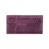 Karalı Hakiki Deri Unisex Portföy Mor BC424-12