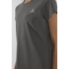 Koyu Gri Basic Kısa Kol Standart Kalıp O Yaka Kadın T-Shirt - 97144