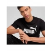 Puma ESS No. 1 Logo Tee Erkek Regular Fit Baskılı Siyah T-Shirt 68253201