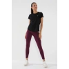 Siyah Basic Kısa Kol Standart Kalıp O Yaka Kadın T-Shirt - 97144