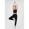Siyah Cepli Standart Kalıp Kadın Yoga Pantolon - 94677