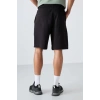 TOMMY LIFE Siyah Pamuklu Kalın Yumuşak Dokulu Comfort Fit Basic Erkek Şort - 81260