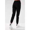 Tommy Life Siyah Yüksek Bel Jogger Kadın Eşofman Alt - 94561