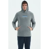 Tommy Life  Erkek Kapşonlu Sweat Antrasit ART-88301