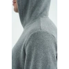 Tommy Life  Erkek Kapşonlu Sweat Antrasit ART-88301