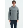 Tommy Life  Erkek Kapşonlu Sweat Antrasit ART-88301