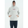 Tommy Life Erkek Kapşonlu Sweat Taş ART-88301