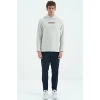 Tommy Life Erkek Kapşonlu Sweat Taş ART-88301