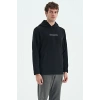 Tommy Life  Erkek Kapşonlu Sweat Siyah ART-88301