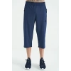 TOMMY LIFE INDİGO Bağcıklı Standart Kalıp Fermuar Cepli Kapri 83096