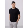 Tommy Life Siyah Erkek Basic Kısa Kol Standart Kalıp O Yaka T-shirt 87911