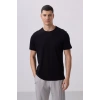Tommy Life Siyah Erkek Basic Kısa Kol Standart Kalıp O Yaka T-shirt 87911
