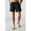 Tommy Lıfe Siyah Hızlı Kuruyan Standart Fit Erkek Deniz Şortu 81237