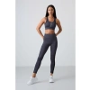 Tommy Life Antrasit Polyester Esnek Standart Fit Performans Kadın Tayt Takım 95332
