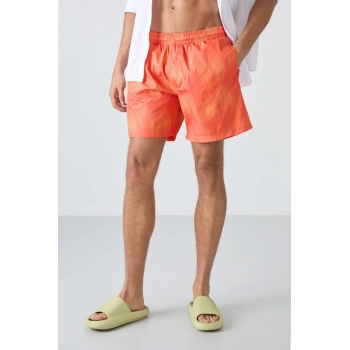 TOMMY LIFE Çizgi Desenli Hızlı Kuruyan Standart Fit Erkek Deniz Şortu - 81267