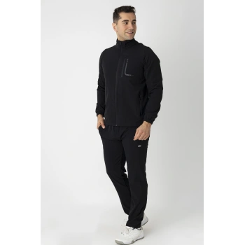 Crozwise Spor Lycra Erkek Eşofman Takımı Siyah 1247-10