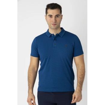 Crozwise Waffle Polo Yaka Tişört Sax 7150-17