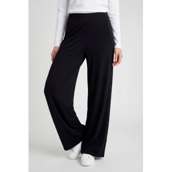 TOMMY LIFE BAYAN PANTOLON PALAZZO SİYAH  T18BY-94681