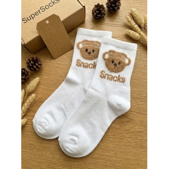 Bayan Supersocks Beyaz Çorap