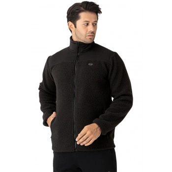 Crozwise Tam Fermuar 3 İplik Sweat Siyah 6055-10