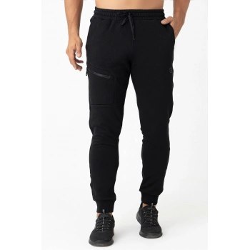 Crozwise Üç İpliik Erkek Alt Eşofman Siyah 2249