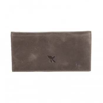 Karalı Hakiki Deri Unisex Portföy Gri BC424-8