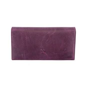 Karalı Hakiki Deri Unisex Portföy Mor BC424-12