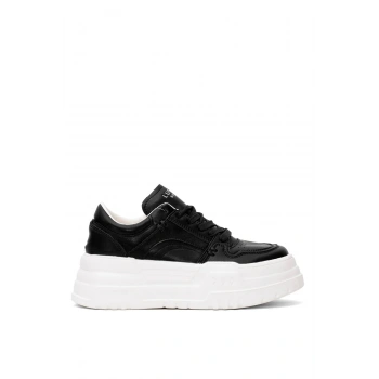 Lufian Darla Kadın Hakiki Deri Klasik Sneaker Siyah 121230020