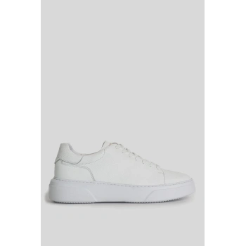 Lufian Tommy Erkek Deri Sneaker Ayakkabı Beyaz 111230280