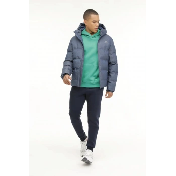 Lumberjack A10141497108010 Mavi Melanj Erkek Kısa Kaban