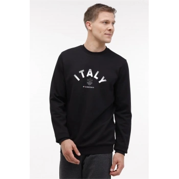 Lumberjack A10189920508010 Ml Robert 16Itly72 4Pr Sıyah Erkek Orme Sweatshırt