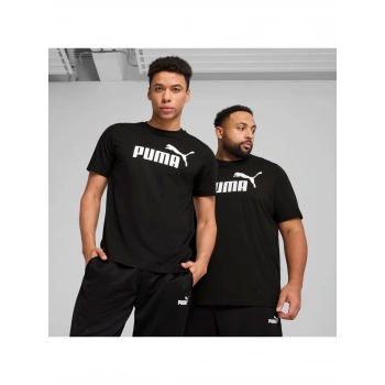 Puma ESS No. 1 Logo Tee Erkek Regular Fit Baskılı Siyah T-Shirt 68253201
