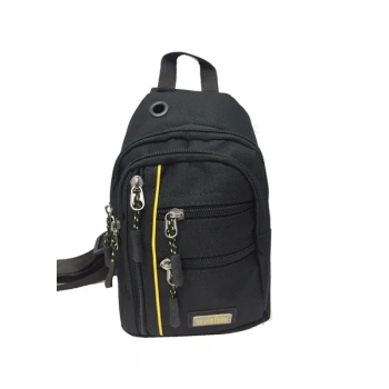 Seventeen 4924  Çizgili Erkek Body Bag Çapraz Çanta - Siyah