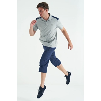 TOMMY LIFE INDİGO Bağcıklı Standart Kalıp Fermuar Cepli Kapri 83096