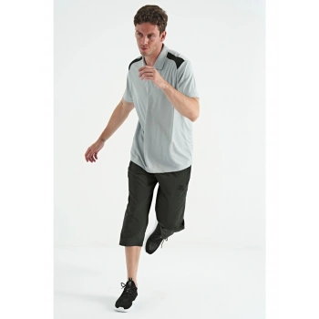 TOMMY LIFE Siyah Bağcıklı Standart Kalıp Fermuar Cepli Kapri 83096