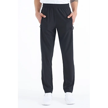 Tommy Lıfe Standart Kalıp Klasik Paça Eşofman Alt Siyah 84768