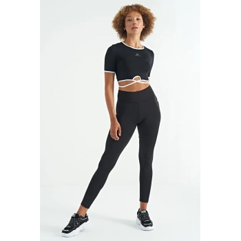 tommy Life Yüksek Bel Dalgıç Kumaş Slim Fit Kadın Tayt 94627