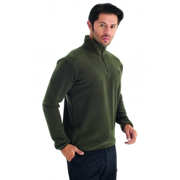 POLAR YARIM FERMUARLI SWEAT KAHVE TONU