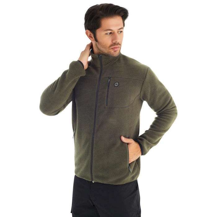 CROZWİSE TAM FERMUARLI SWEAT 6037-04 YEŞİL