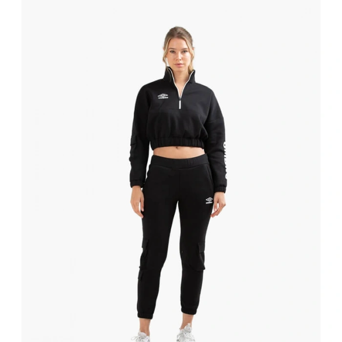 Umbro Pyra Track Suit Kadın Siyah Pamuklu Eşofman Takımı VA-0021