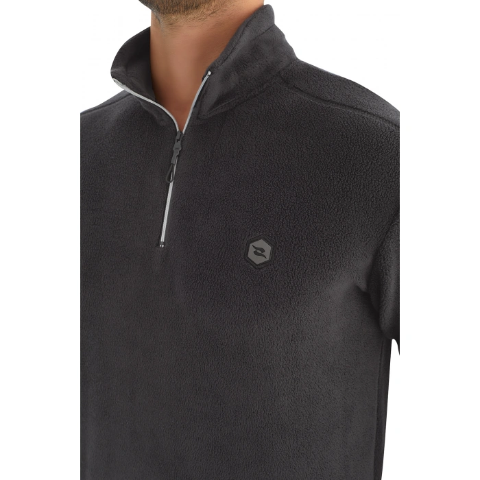 POLAR YARIM FERMUARLI ERKEK SWEAT ANTRASİTt
