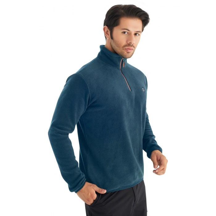 CROZWİSE POLAR YARIM FERMUARLI SWEAT TURKUAZ MAVİ 6036-11